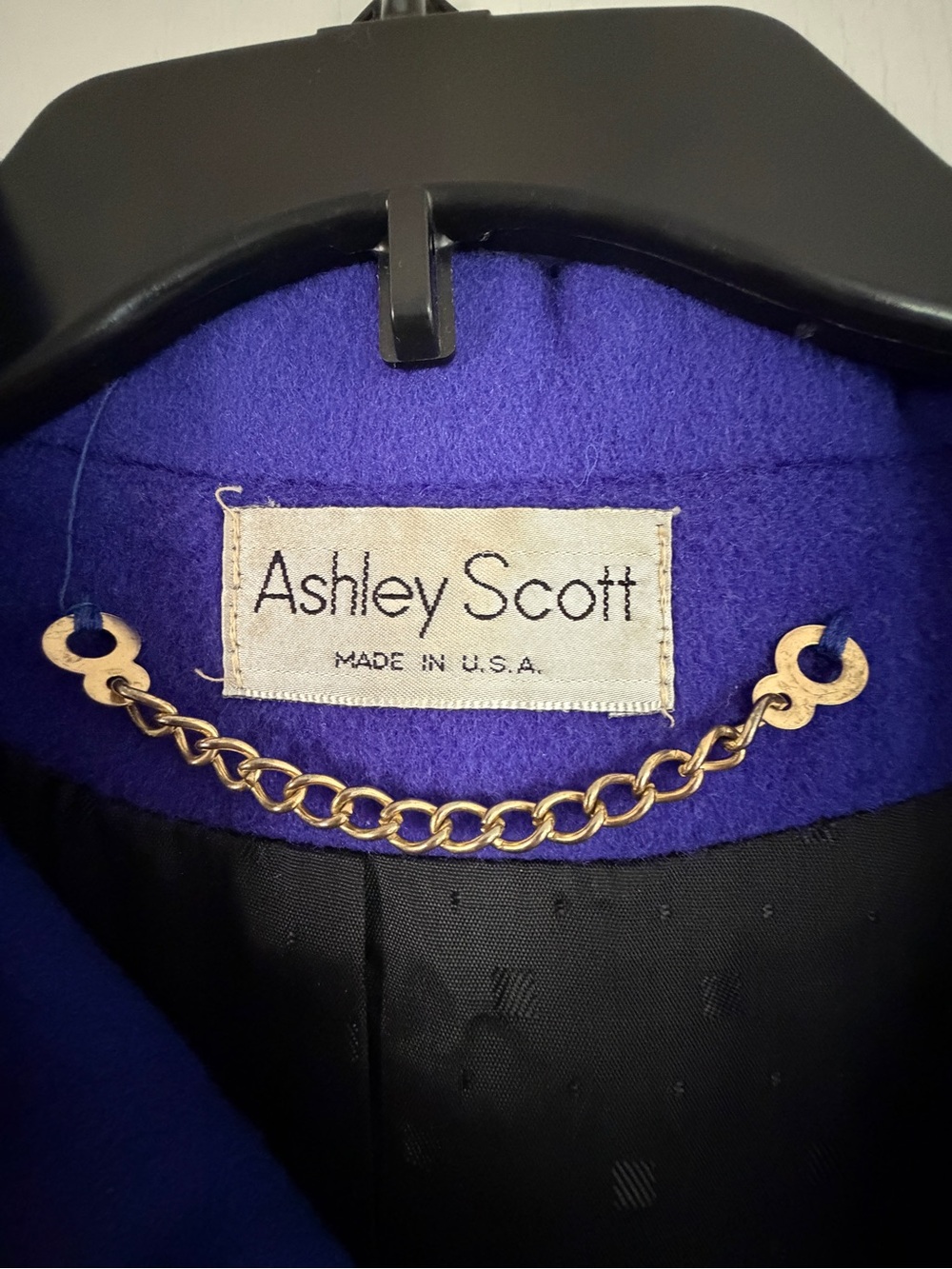 Ashley Scott Royal Purple Wool Coat - Picture 2 of 4